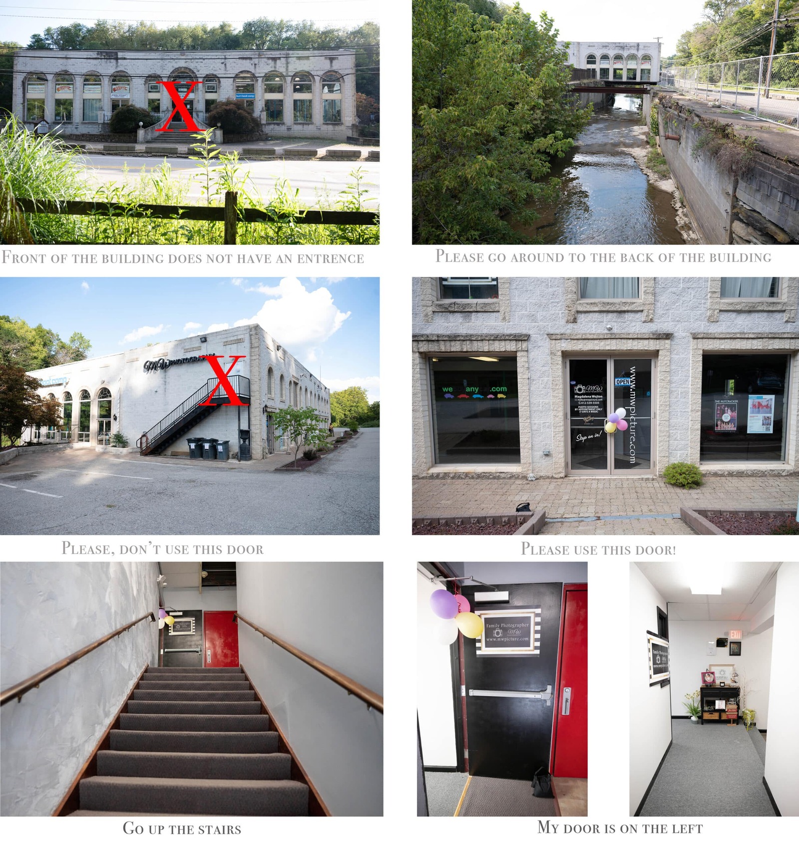 A series of photographs showing different locations in the city.